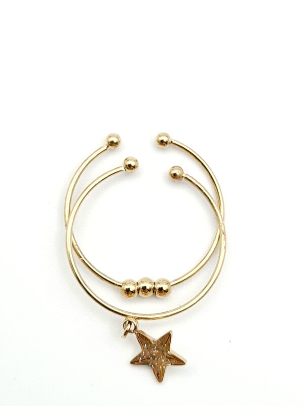 ZAG Bijoux ring 'Double ring star & balls' - Afbeelding 3