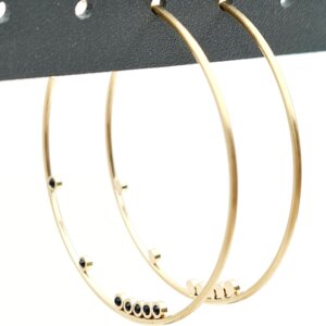 ZAG Bijoux oorbellen 'Black Onyx Hoops'