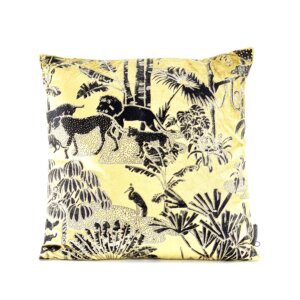 Kussen vierkant jungle goud