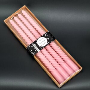 Swirlkaarsen set large roze