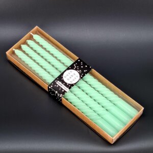 Swirlkaarsen set large mintgroen