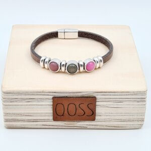 Qoss Armband Tess Blush/Jade/Petunia M