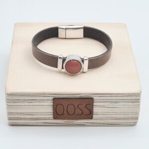 Qoss Armband Kiki Blush Taupe Leer M