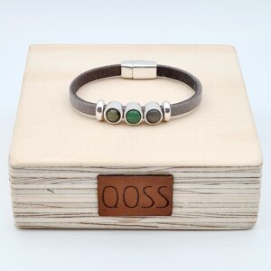 Qoss Armband KIDS Mosgroen/Bamboe/Jade Milo