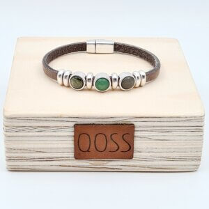 Qoss Armband Tess Mosgroen/Bamboe/Jade L
